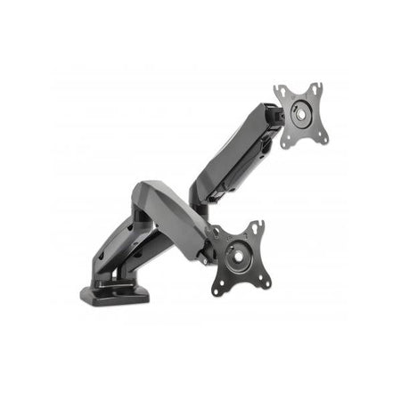 Supporto da scrivania in Alluminio per 2 Monitor 13-27'' con Molla a Gas