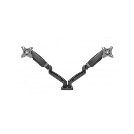 Supporto da scrivania in Alluminio per 2 Monitor 13-27'' con Molla a Gas