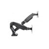 Supporto da scrivania in Alluminio per 2 Monitor 13-27'' con Molla a Gas