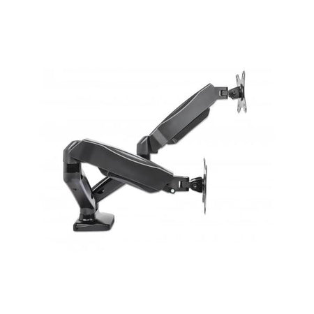 Supporto da scrivania in Alluminio per 2 Monitor 13-27'' con Molla a Gas