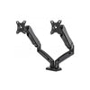 Supporto da scrivania in Alluminio per 2 Monitor 13-27'' con Molla a Gas