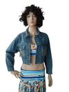 Giacca jeans con strass luccicanti