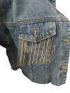 Giacca jeans con strass luccicanti