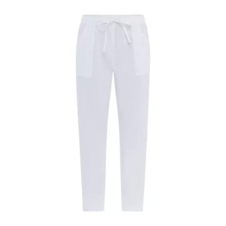 Pantalone Microfibra Alan Bianco Pantalone Leggero No Stiro Infermiere Pizzaiolo Cucina