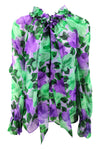 Parosh Camicie Verde/viola da donna