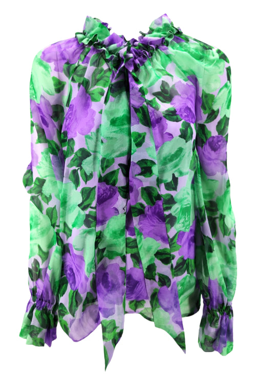 Parosh Camicie Verde/viola da donna