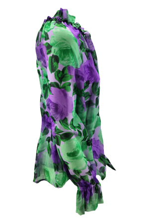 Parosh Camicie Verde/viola da donna