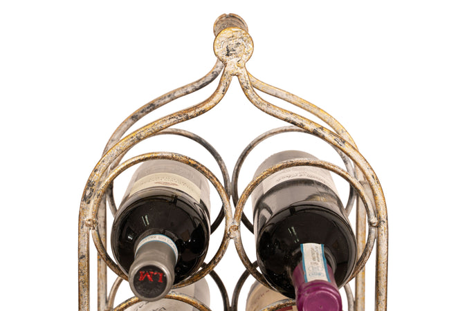 Biscottini Biscottini Cantinetta Portabottiglie Ferro Battuto Finitura Bianca 24x12x105 16