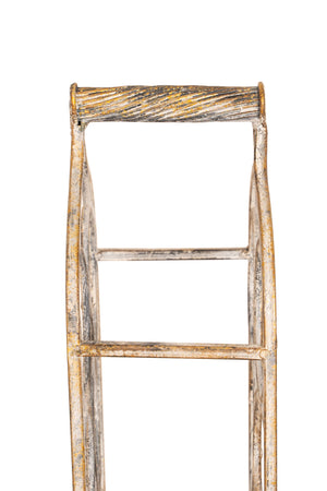 Biscottini Porta bottiglie in ferro battuto finitura bianca anticata L24xPR12xH105 cm