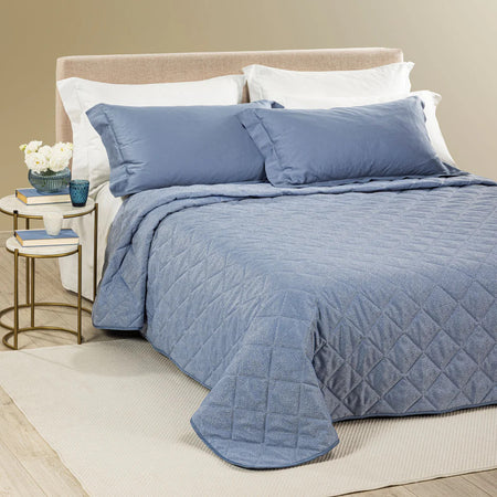 Copriletto Trapuntato Lagoon ! Caleffi – L'Eccellenza del Raso Jacquard per il Tuo Letto Matrimoniale