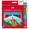 Astuccio 24 Matite Colorati Eco Il Castello+3 Bicolor Faber Castell