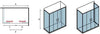 Box Doccia 2 lati Scorrevole trasparente 6mm Profilo Cromo Flora 600 h190