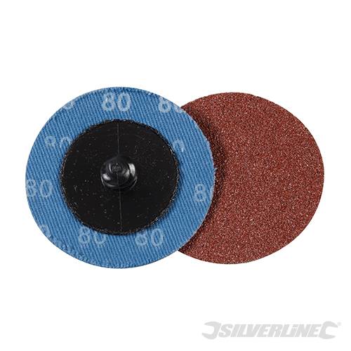 Dischi abrasivi a cambio rapido in ossido di alluminio per platorelli di 50mm Silverline