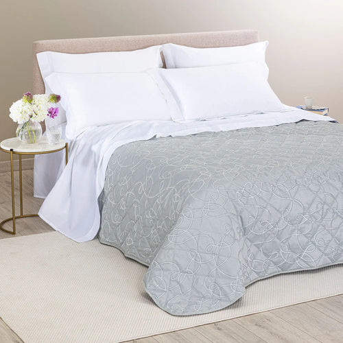 Copriletto Trapuntato Lesley ! Caleffi– Il Lusso Autentico del Raso Jacquard per il Tuo Letto Matrimoniale