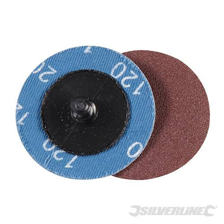 Dischi abrasivi a cambio rapido in ossido di alluminio per platorelli di 50mm Silverline