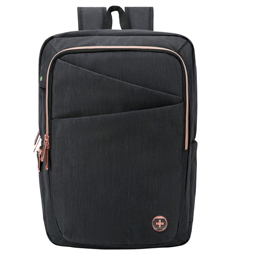 Zaino Porta Notebook 15,6'' Katy Rose Nero C/Zip Rose Gold Swiss Digital Design