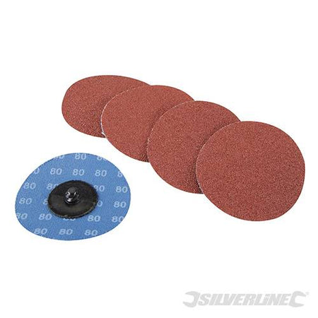 Dischi a scatto 75mm in ossido di alluminio grana 60 80 120 offerta silverline Silverline
