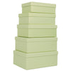 Set 5 Scatole Regalo In Cartone Fantasia Green