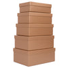 Set 5 Scatole Regalo In Cartone Fantasia Caramel