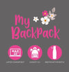 Legami, Zaino, Chiusura a Zip, Tema Flowers