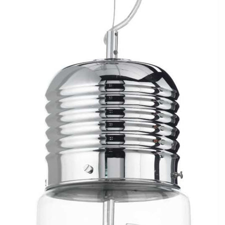 Lampadario moderno Ideal Lux LUCE MAX SP1 BIG 033662 E27 LED vetro alluminio sospensione