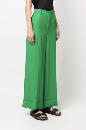 Parosh Pantaloni Verde smeraldo da donna