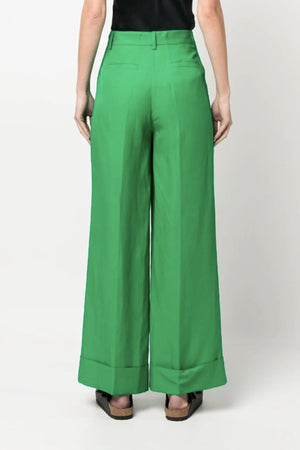 Parosh Pantaloni Verde smeraldo da donna