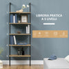 libreria mobile scaffale libri libreria da parete muro grande soggiorno salotto ingresso camera ufficio studio in legno mensole 8BV838-1115GY