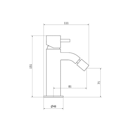 Miscelatore bidet scarico clic-clac - garanzia 5 anni - rubinetti bagno