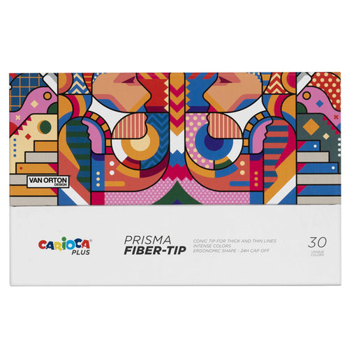 Astuccio 30 Pennarelli Prisma Colori Assortiti Carioca Plus