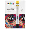 Astuccio 12 Pastelli A Cera Colori Assortiti Carioca Plus