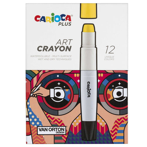 Astuccio 12 Pastelli A Cera Colori Assortiti Carioca Plus