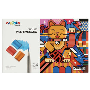 Astuccio 24 Pastiglie Acquerelli Colori Assortiti Carioca Plus