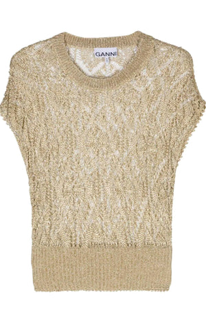 GANNI Top Oro da donna