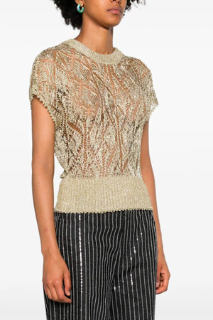 GANNI Top Oro da donna