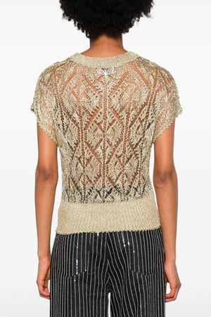 GANNI Top Oro da donna