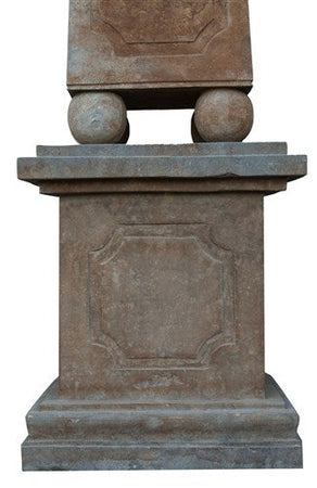 Biscottini Obelisco in pietra L65xPR65xH300 cm completo base, dimensioni Offerta Speciale