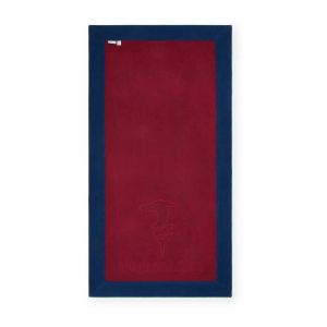 Telo Mare Trussardi Bordeaux - Iconico Levriero Jacquard spugna cotone