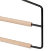 Grucce porta pantaloni 2 scomparti in metallo Nero e legno 37 cm