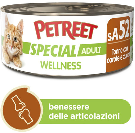 Petreet Cat Special Adult Wellness Tonno con Carote e Zucca 70gr