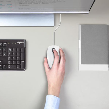 Mouse Logitech M100 - Ottico - Usb - 1000Dpi - Bianco