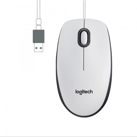 Mouse Logitech M100 - Ottico - Usb - 1000Dpi - Bianco