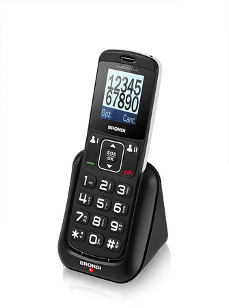 brondi amico home telefono cellulare tasti grandi  nero