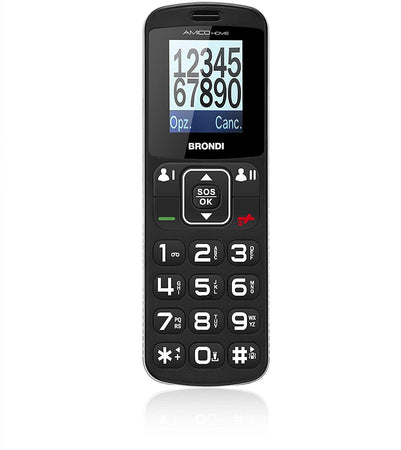 brondi amico home telefono cellulare tasti grandi  nero