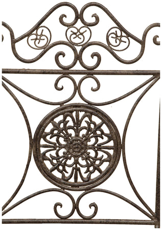 Biscottini Sedia in ferro battuto pieghevole da esterno da giardino da pranzo finitura ruggine anticata L39xPR39xH96 cm