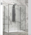 Box Doccia 2 lati Scorrevole cristallo trasparente 8mm profilo cromo H200 LEA 400