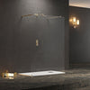 Parete Doccia walkin 3 in cristallo 8mm trasparente profilo oro H200