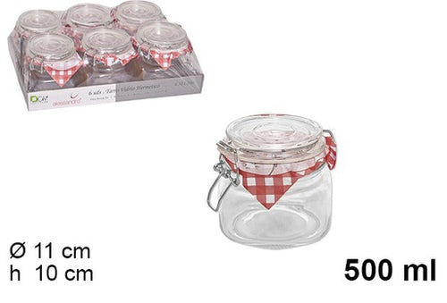Barattolo di vetro ermetico 500ml