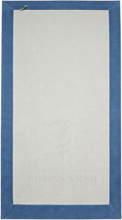 Telo Mare Trussardi Perla– Iconico Levriero Jacquard spugna cotone