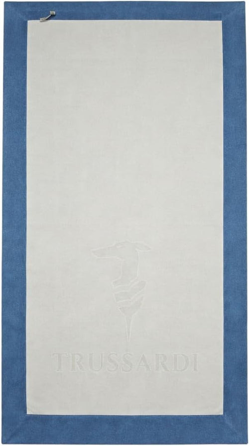 Telo Mare Trussardi Perla– Iconico Levriero Jacquard spugna cotone